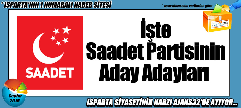 İşte Saadet Partisinin Aday Adayları