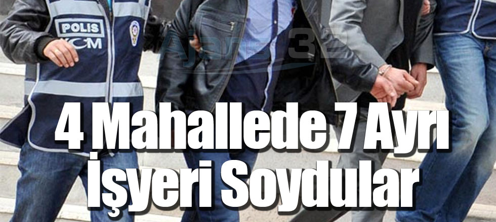 4 Mahallede 7 Ayrı İşyeri Soydular