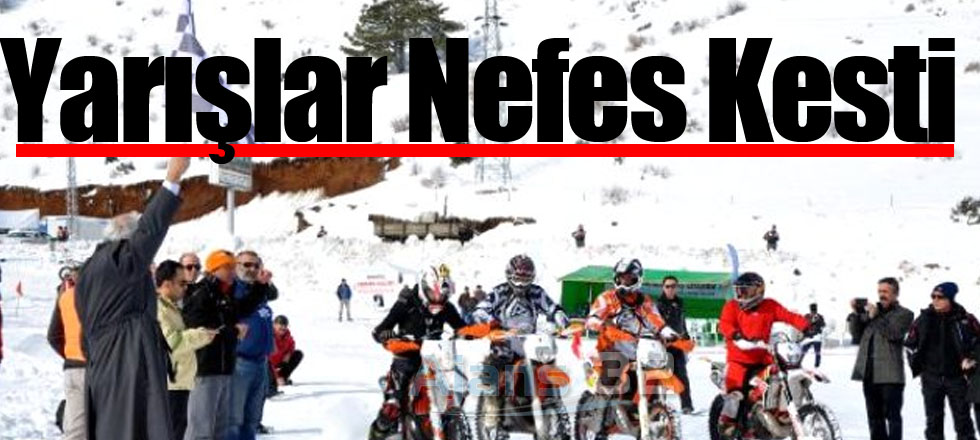 Motosnow Yarışları Nefes Kesti