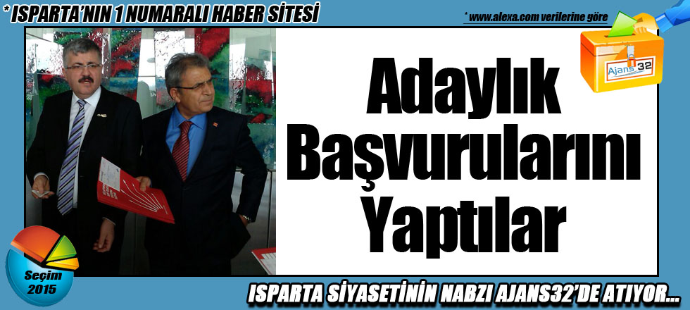 Adaylık Başvurularını Yaptılar