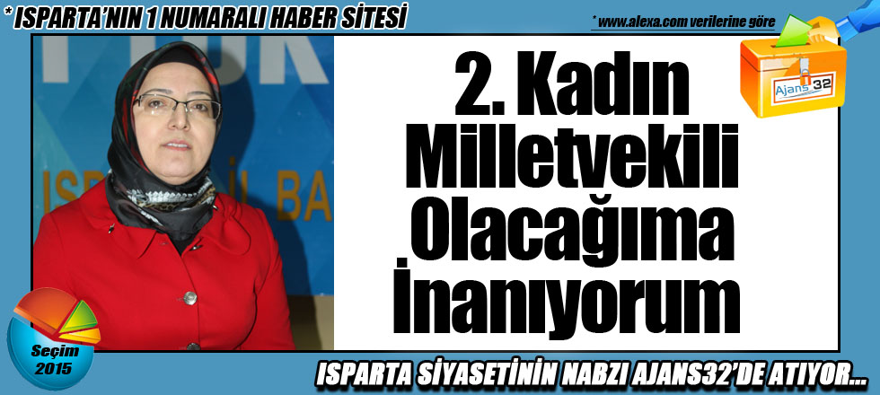 Isparta’nın 2. Kadın Milletvekili Olacağıma İnanıyorum