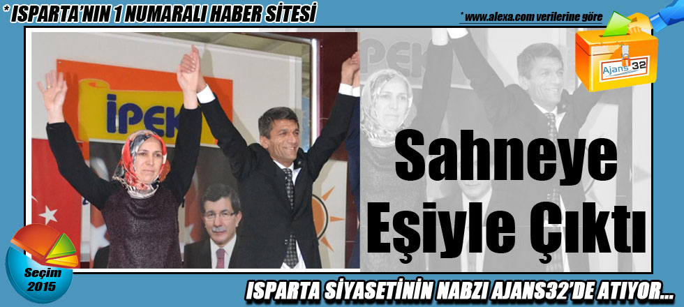 Sahneye Eşiyle Çıktı