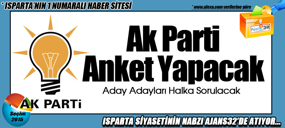 Ak Parti Anket Yapacak