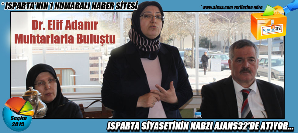 Dr. Elif Adanır Muhtarlarla Buluştu