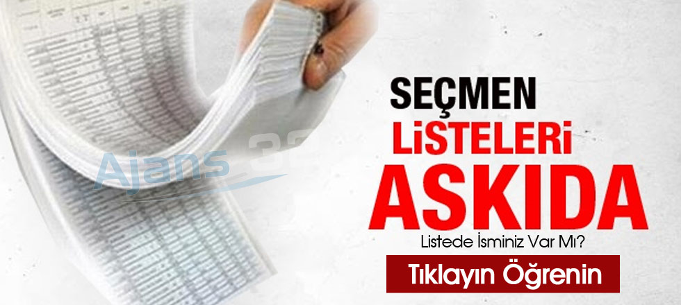 Seçmen Listeleri Askıda / Tıkla Kontrol Et