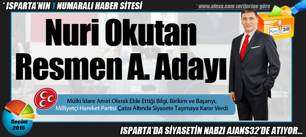 Nuri Okutan Resmen A. Adayı