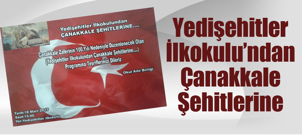 Yedişehitler İlkokulu'ndan Çanakkale Şehitlerine