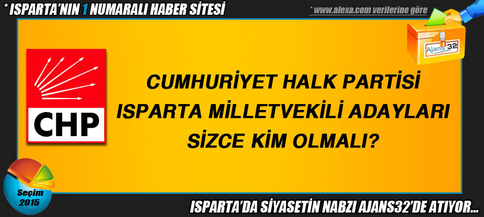 CHP Isparta Milletvekili Adayları Sizce Kim Olmalı?