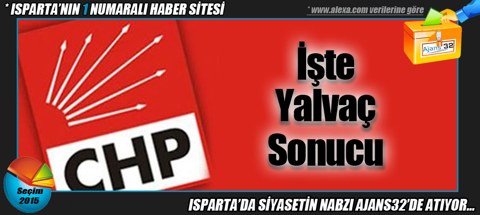 İşte Yalvaç Sonucu