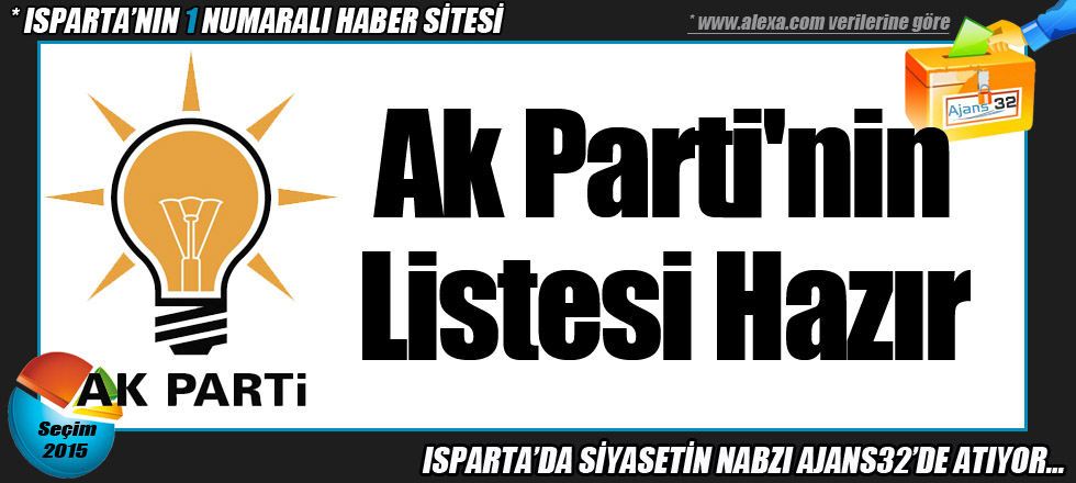 Ak Parti'nin Listesi Hazır