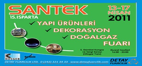 Santek - Isparta Fuarı 13 - 17 Nisan'da Yapılacak
