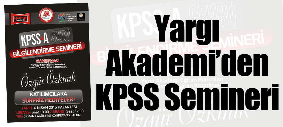 Yargı Akademi'den KPSS Semineri