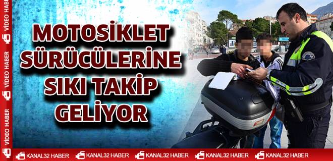 Isparta'da Motosiklet Sürücülerine Sıkı Takip Geliyor (Video)