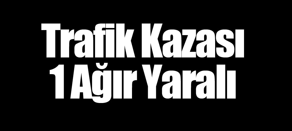 Trafik Kazası 1 Ağır Yaralı