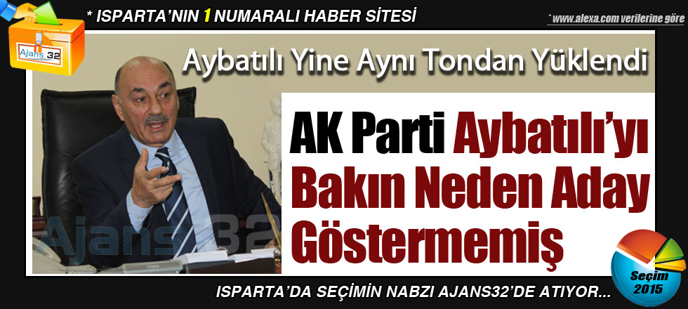 AK Parti Aybatılı'yı Bakın Neden Aday Göstermemiş