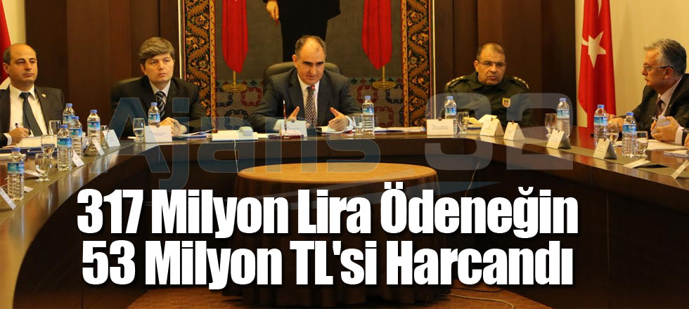 317 Milyon Lira Ödeneğin 53 Milyon TL'si Harcandı