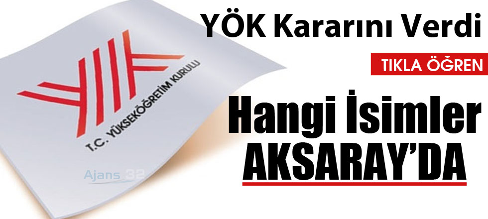YÖK Kararını Verdi... İşte O İsimler