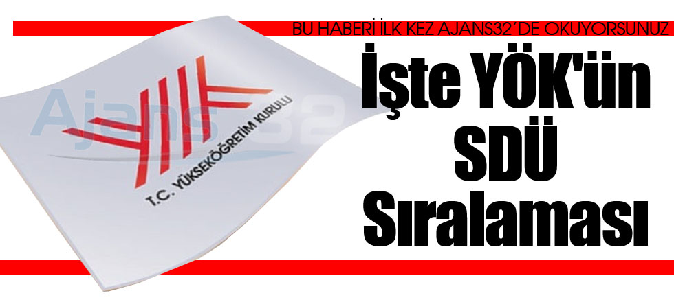 İşte YÖK'ün Sıralaması