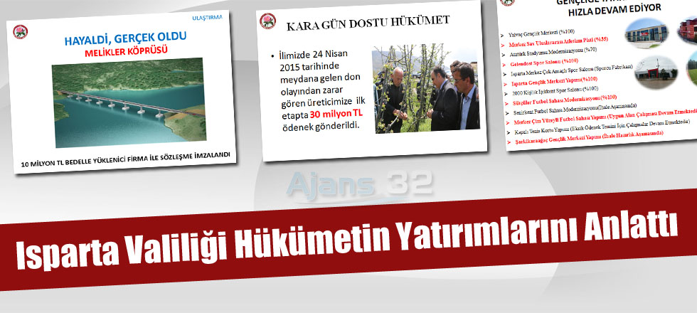 Isparta Valiliği Hükümetin Yatırımlarını Anlattı