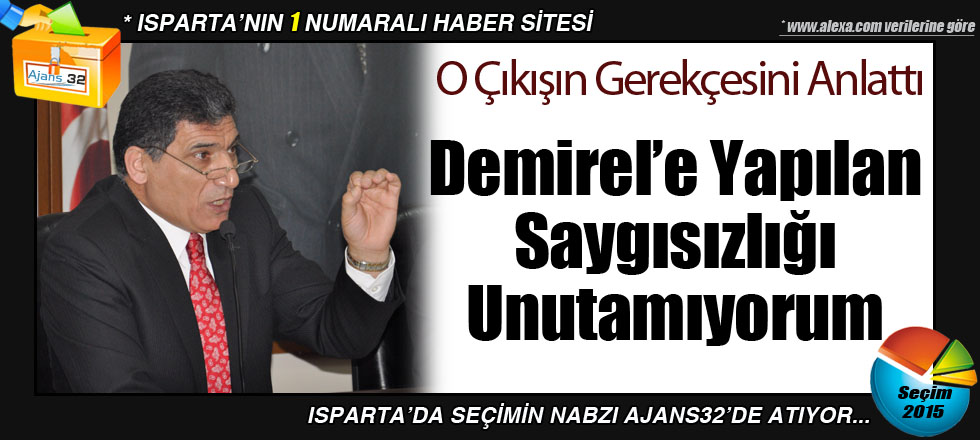 Demirel'e Yapılan Saygısızlığı Unutamıyorum