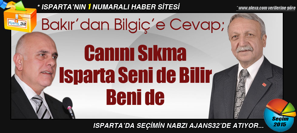 İrfan Bakır'dan Bilgiç'e Cevap