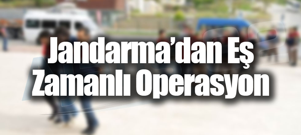 Jandarma’dan Eş Zamanlı Operasyon