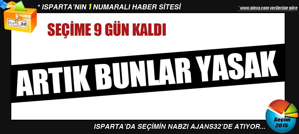 Artık Bunlar Yasak!