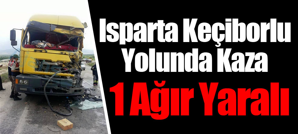 Isparta Keçiborlu Yolunda Kaza