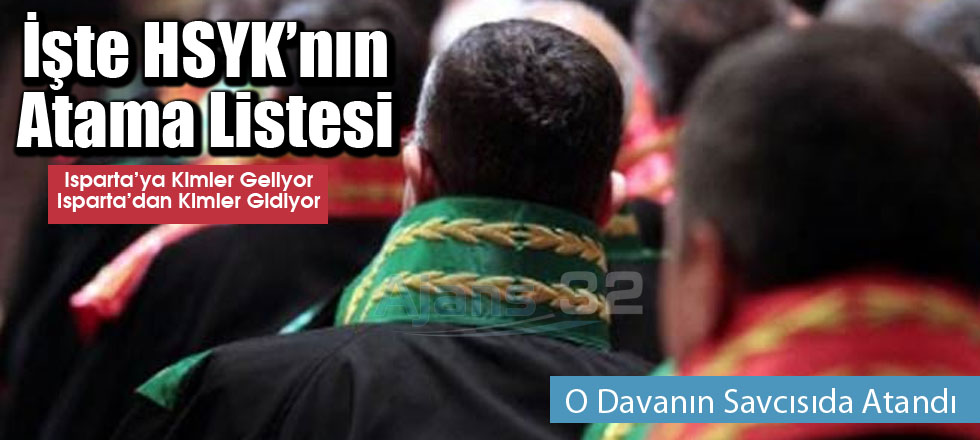 İşte HSYK'nın Atama Listesi