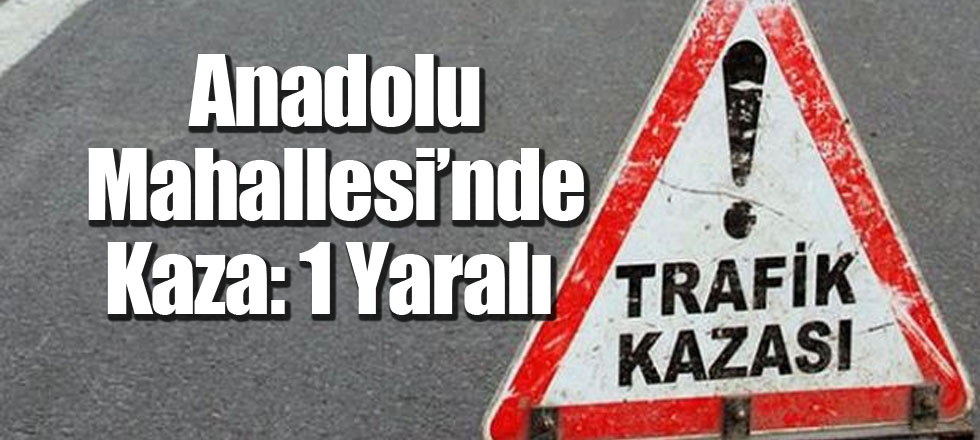 Anadolu Mahallesi'nde Kaza: 1 Yaralı