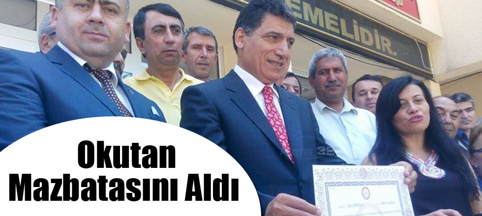 Okutan Mazbatasını Aldı