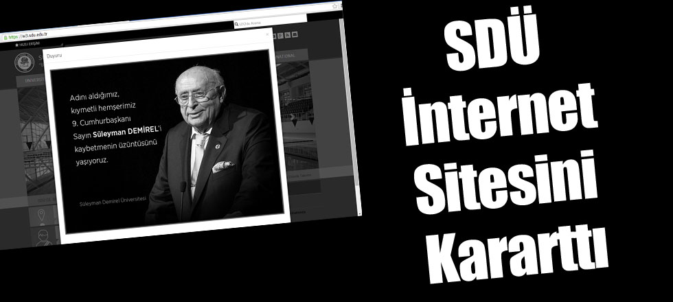 SDÜ İnternet Sitesini Kararttı