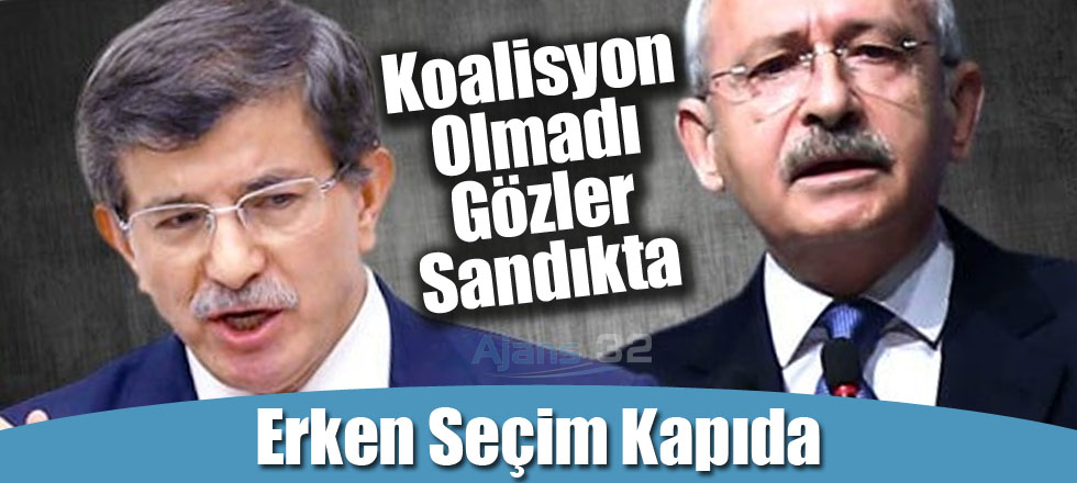 Koalisyon Olmadı: Gözler Sandıkta