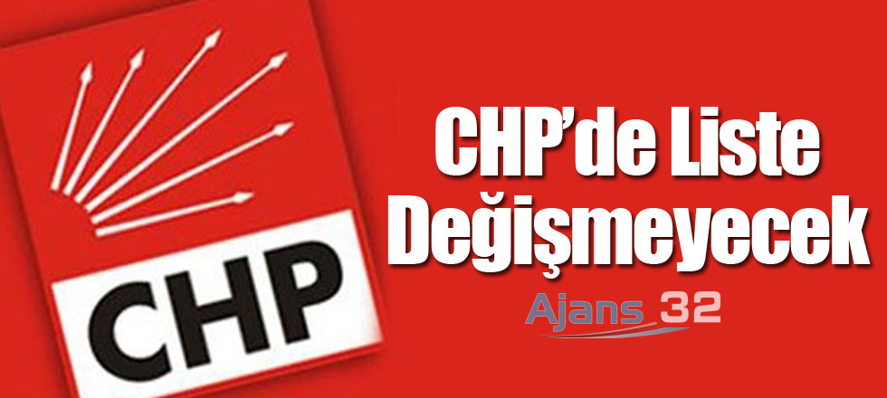 CHP’de Liste Değişmeyecek