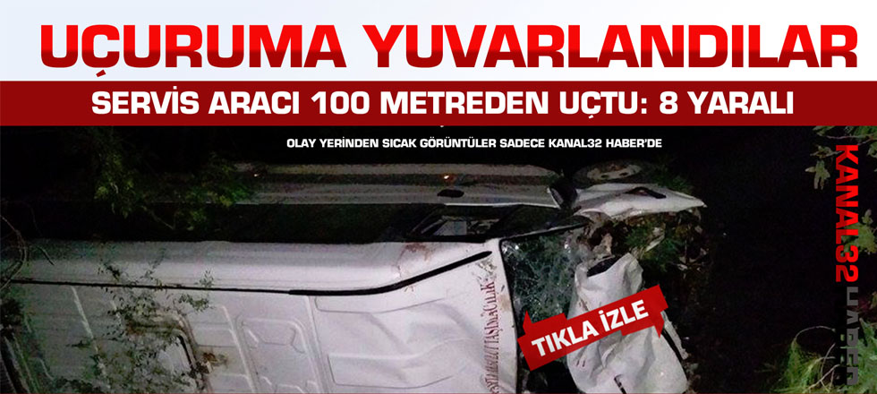 Servis Aracı 100 Metreden Uçtu