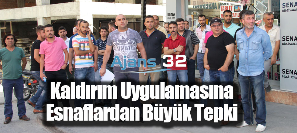 Kaldırım Uygulamasına Esnaflardan Büyük Tepki