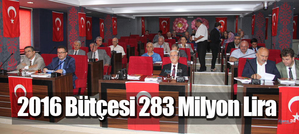 2016 Taslak Bütçesi 283 Milyon Lira