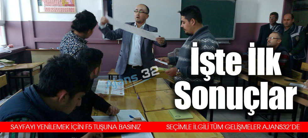 İşte İlk Sonuçlar