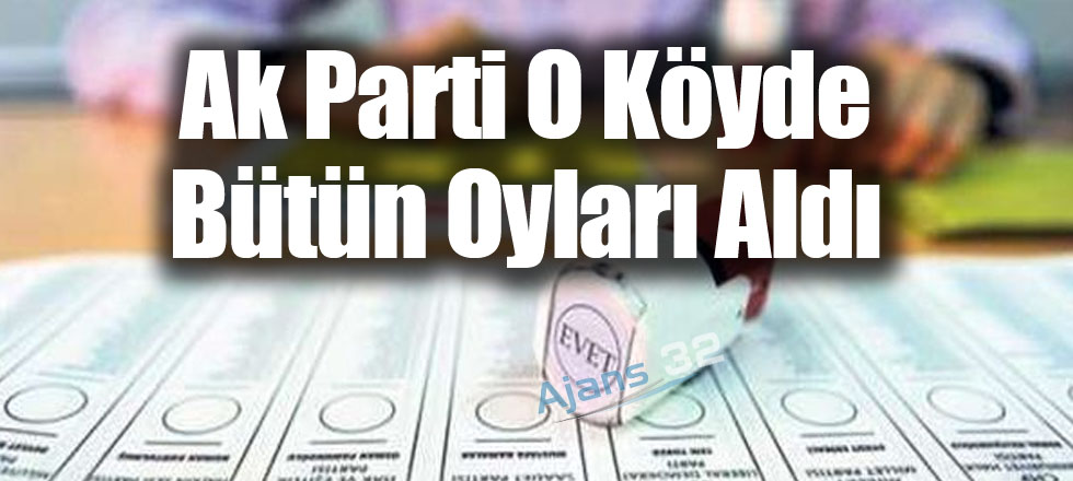 Ak Parti O Köyde Bütün Oyları Aldı