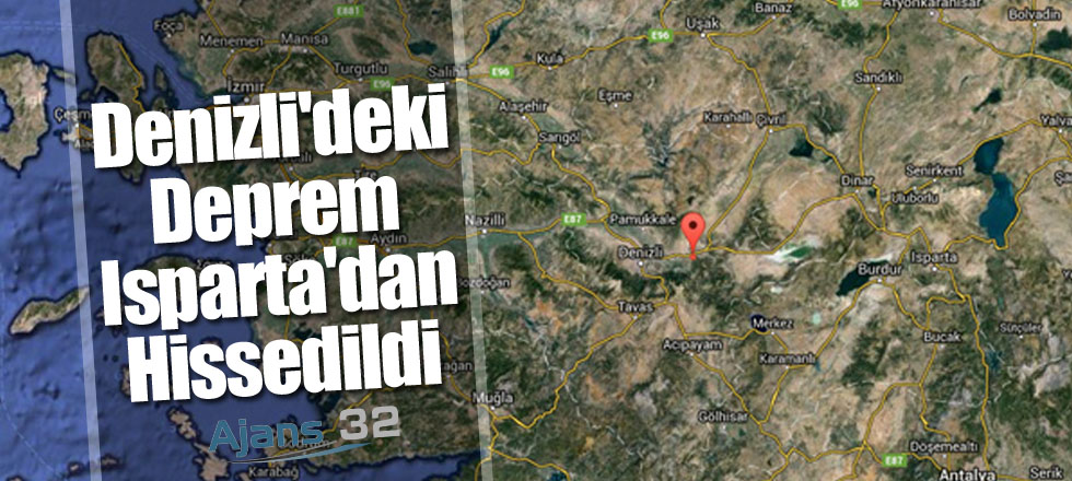 Denizli'deki Deprem Isparta'dan Hissedildi
