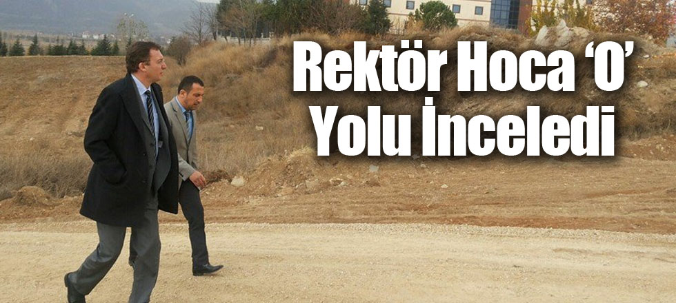 Rektör Çarıkçı O Yolu İnceledi