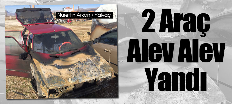 2 Araç Alev Alev Yandı