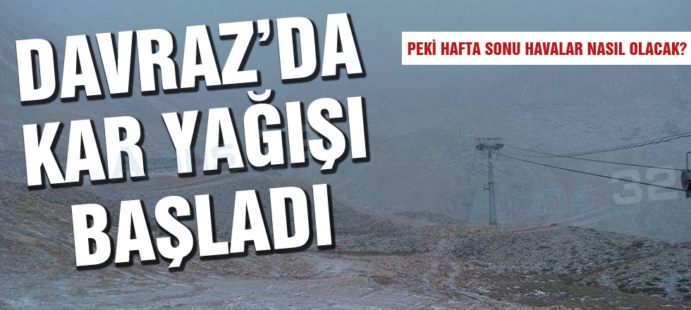 Davraz'da Kar Yağışı Başladı