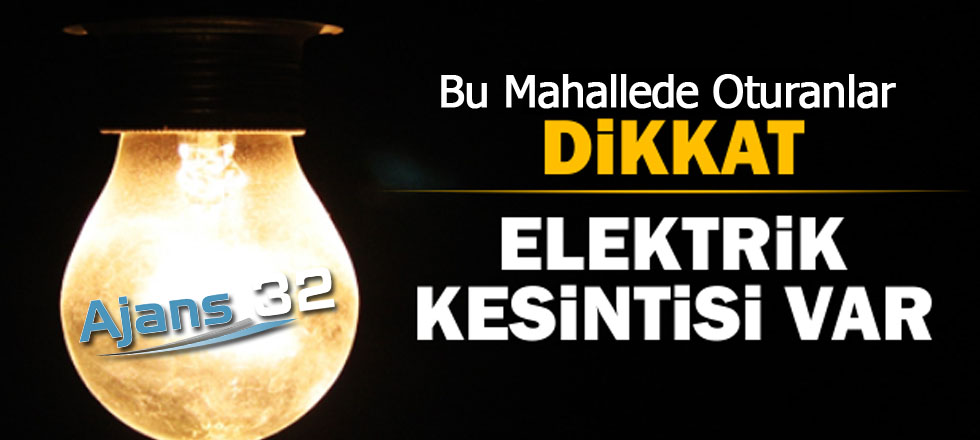 Isparta’da Planlı Elektrik Kesintisi