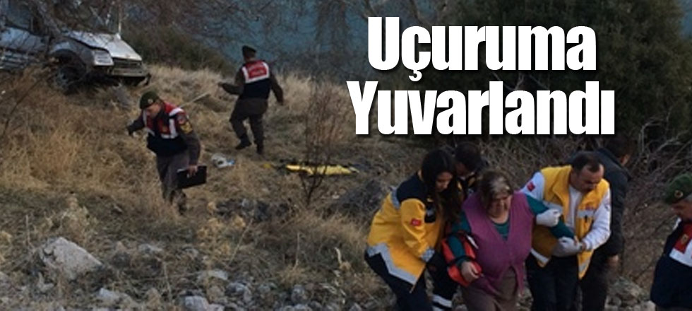 Otomobil Uçuruma Yuvarlandı