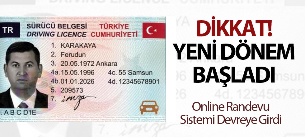 Sürücü Belgesinde Yeni Dönem Başladı
