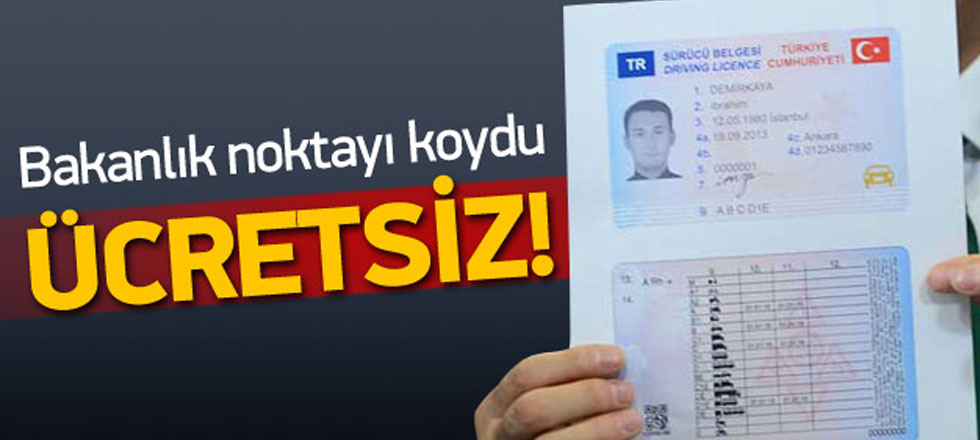 Bakanlık Noktayı Koydu: Ücretsiz