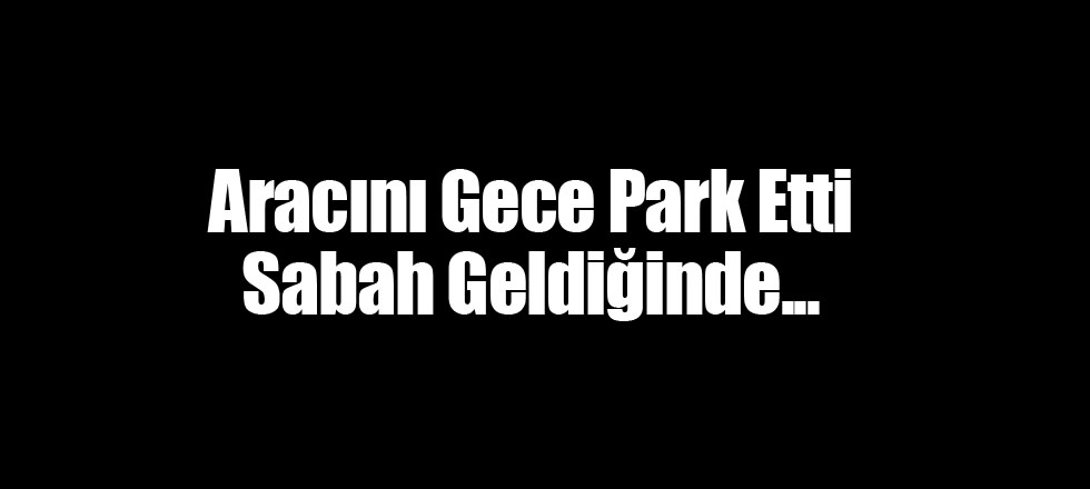 Aracını Gece Park Etti Sabah Geldiğinde...