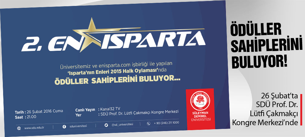 En Isparta'da Ödüller Sahiplerini Buluyor