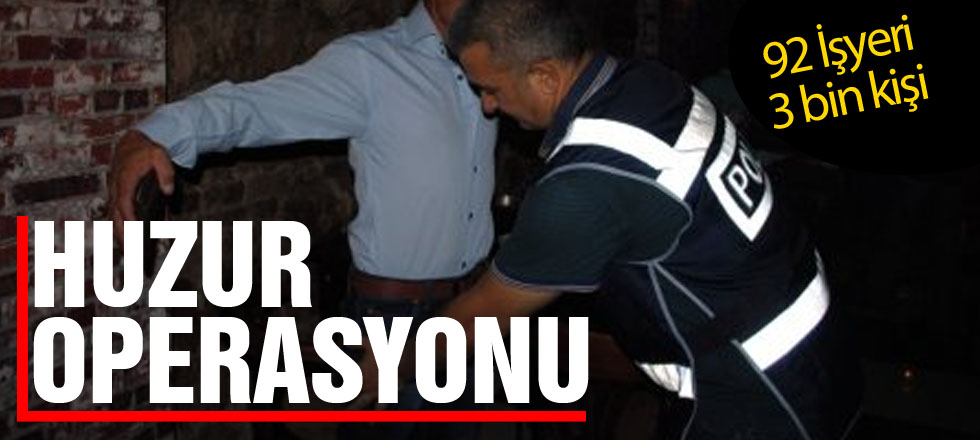 Isparta Polisinden Huzur Operasyonu